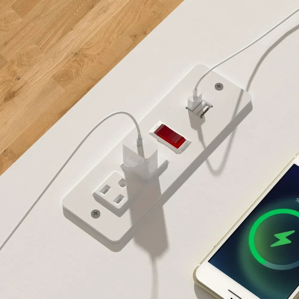 Wood Nightstand w/Power Outlet