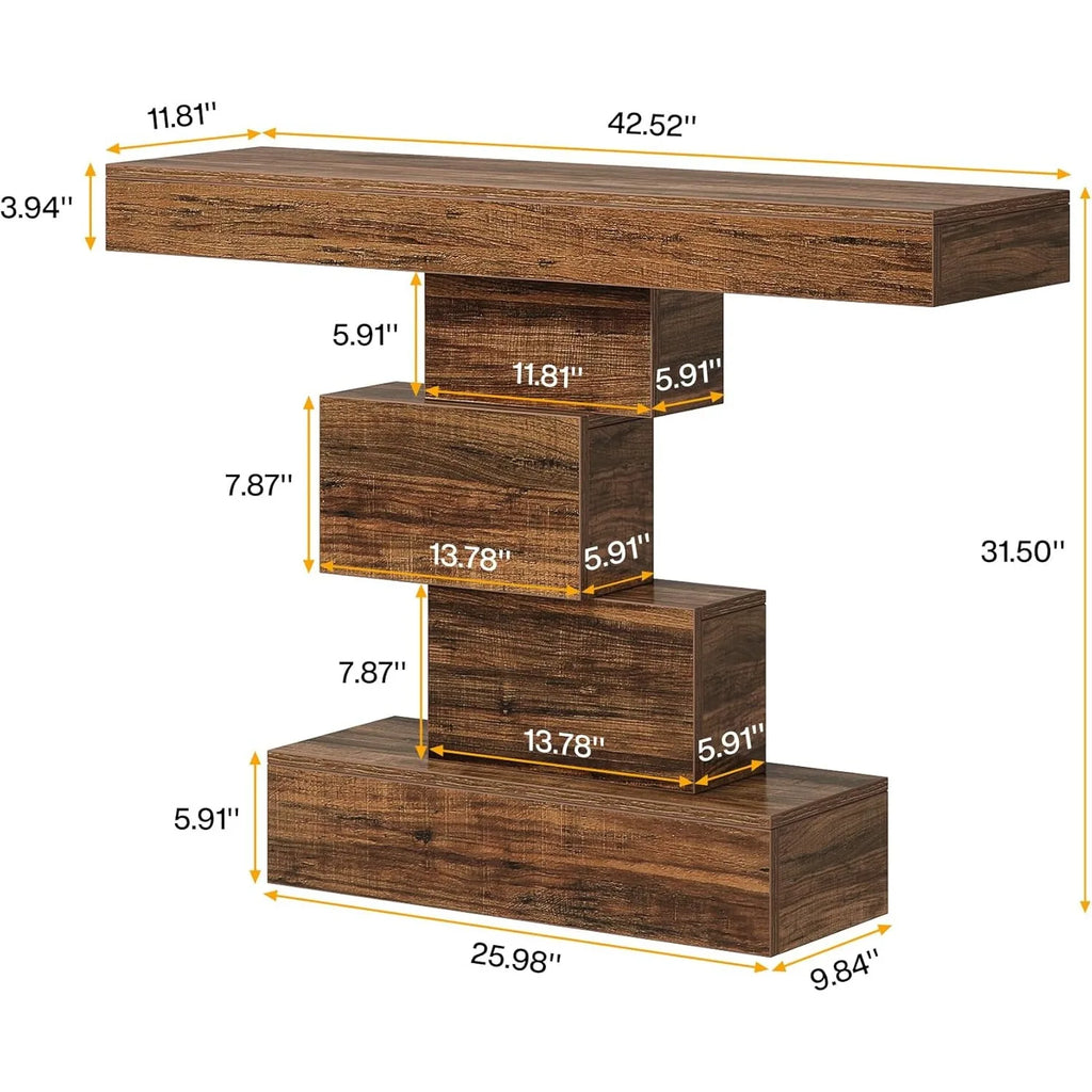 Wood Sofa Table Behind Couch