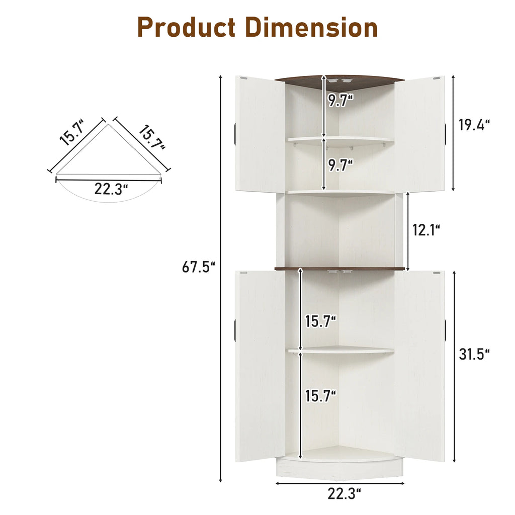 Bathroom Tall Cabinet with Doors