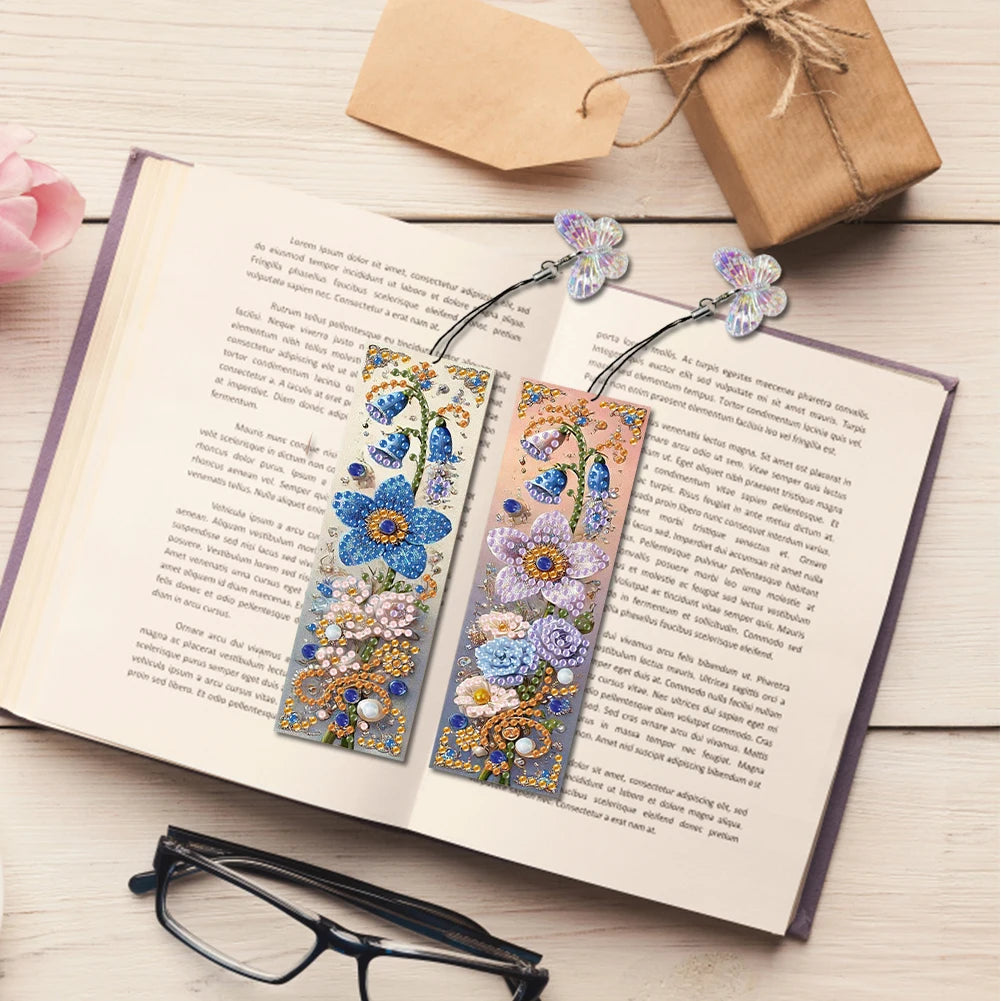 DIY Diamond Art Bookmark Flowers