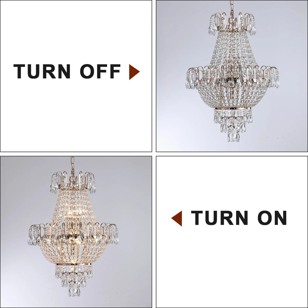 Luxury Gold Crystal Chandelier