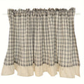 1Pc Linen Ruffled Short Curtain w/Rod