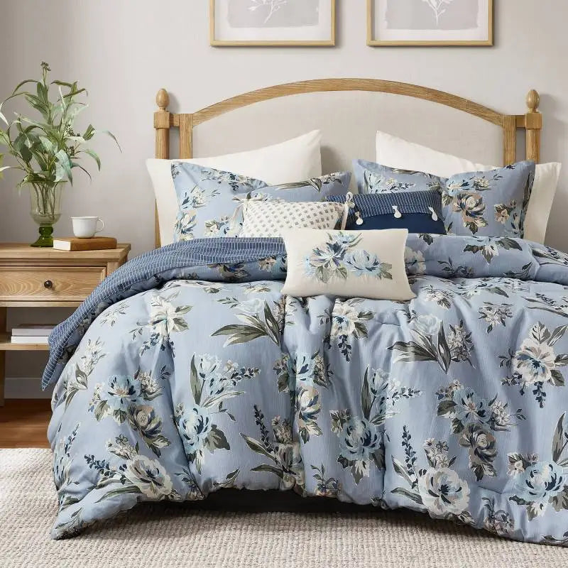 7PCS King Floral Comforter Set