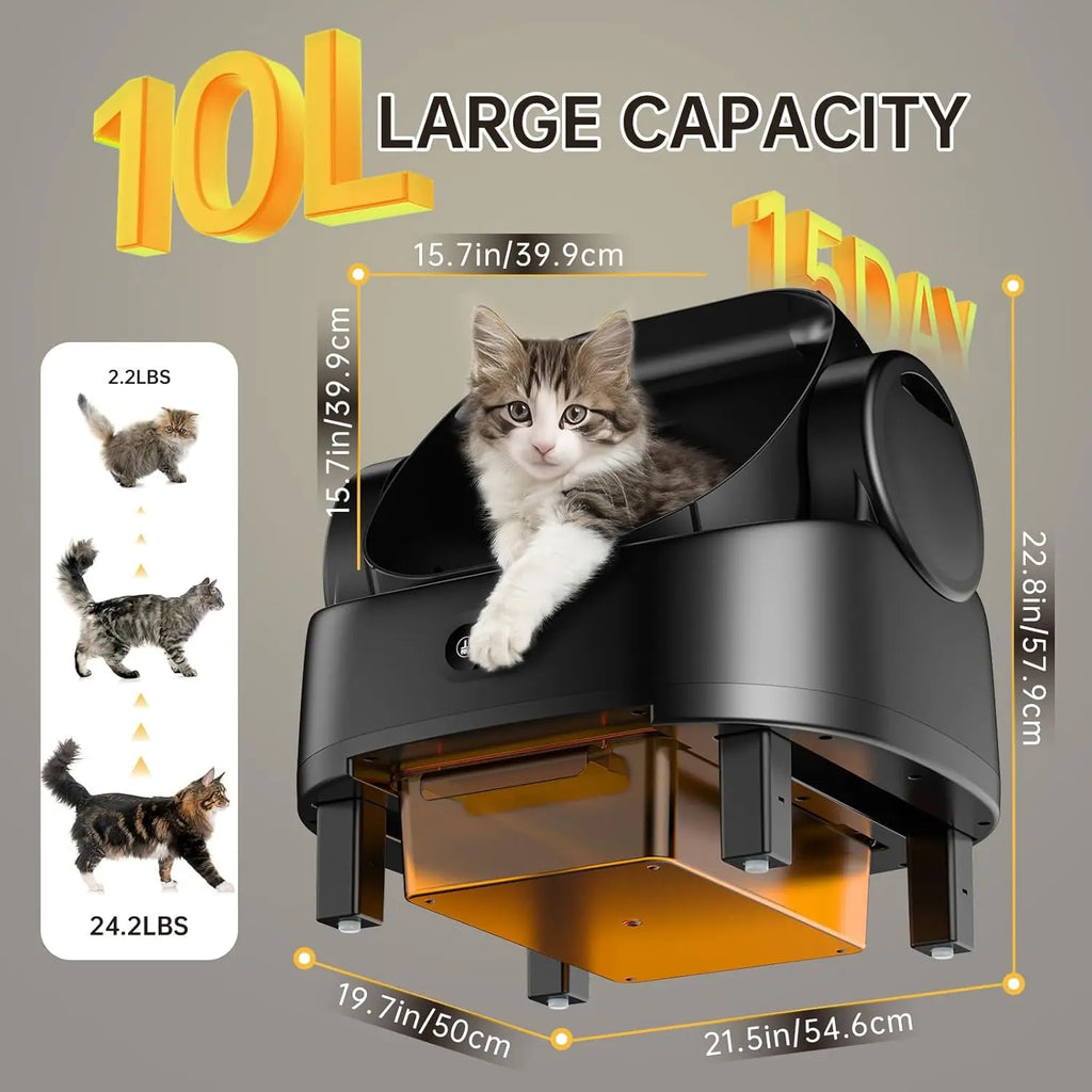Electric Top Self Cleaning Litter Box