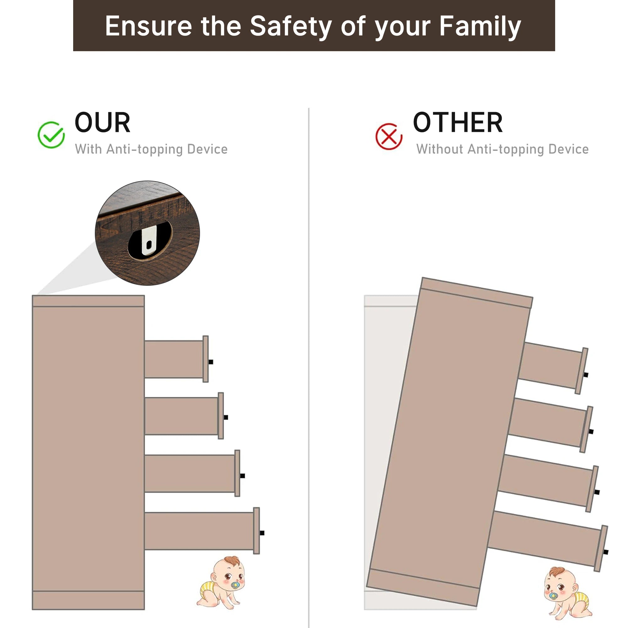 Wood Chest of Drawers