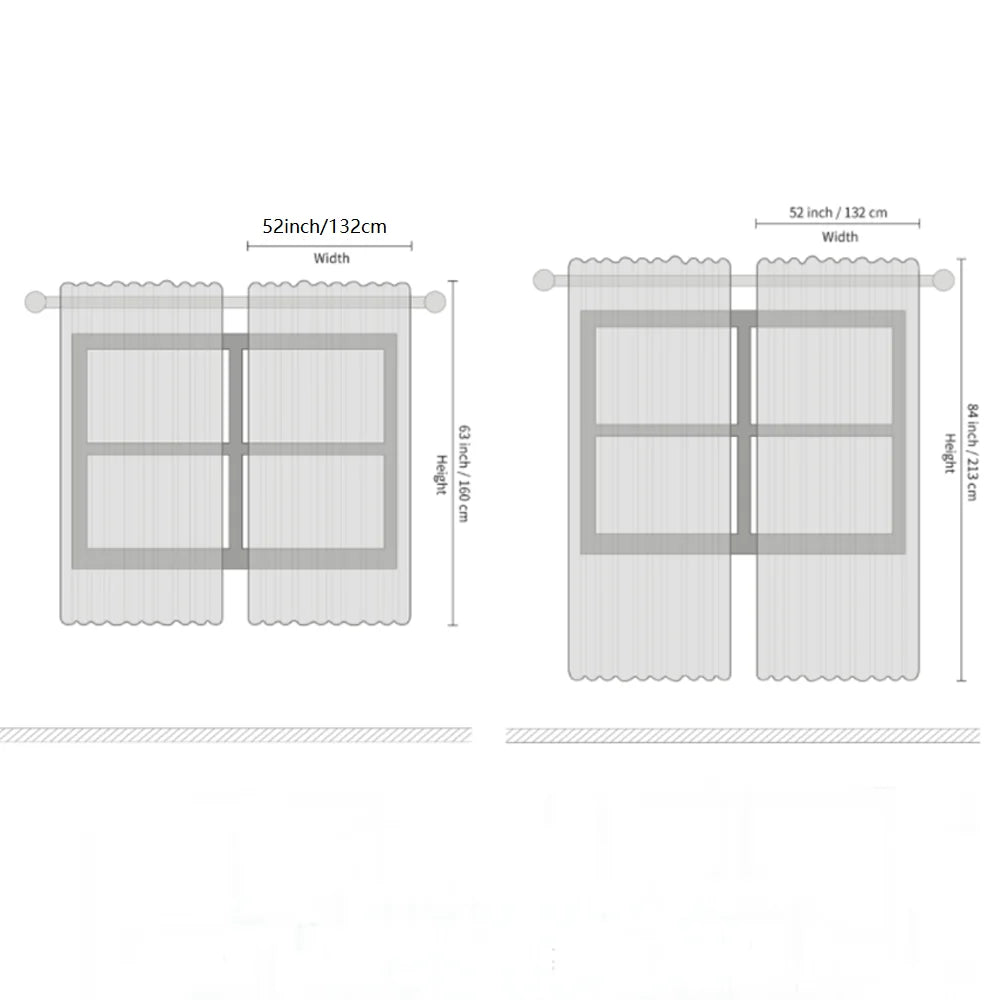 4PCS Blackout Insulated Curtains