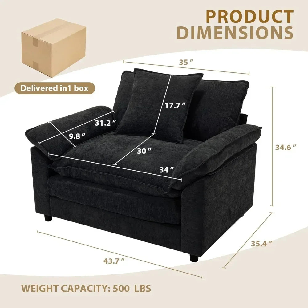 Chenille Oversized Accent Chair