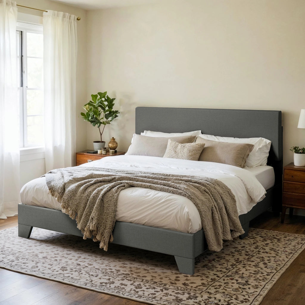 Upholstered Bed Frame with Headboard