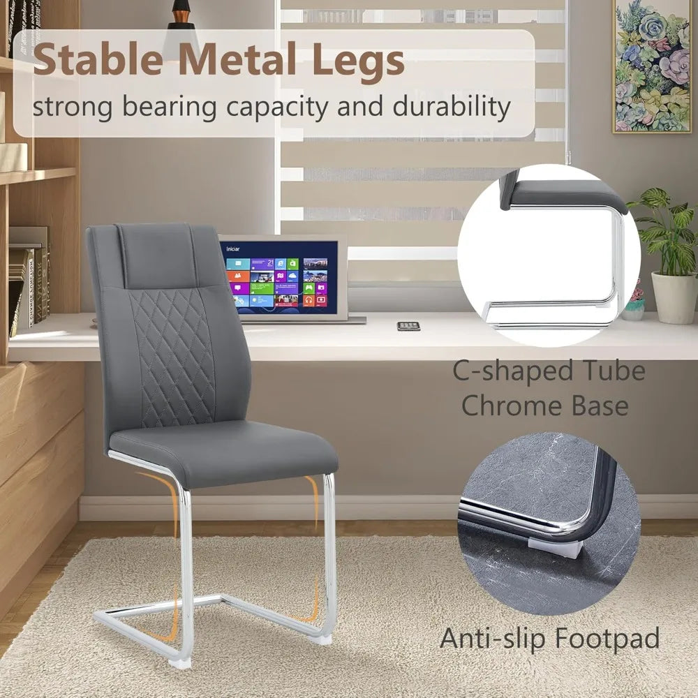 4 Pc Chairs w/Metal Legs