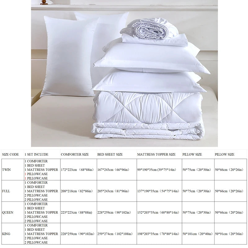 Reversible Solid Comforter 7 Pc