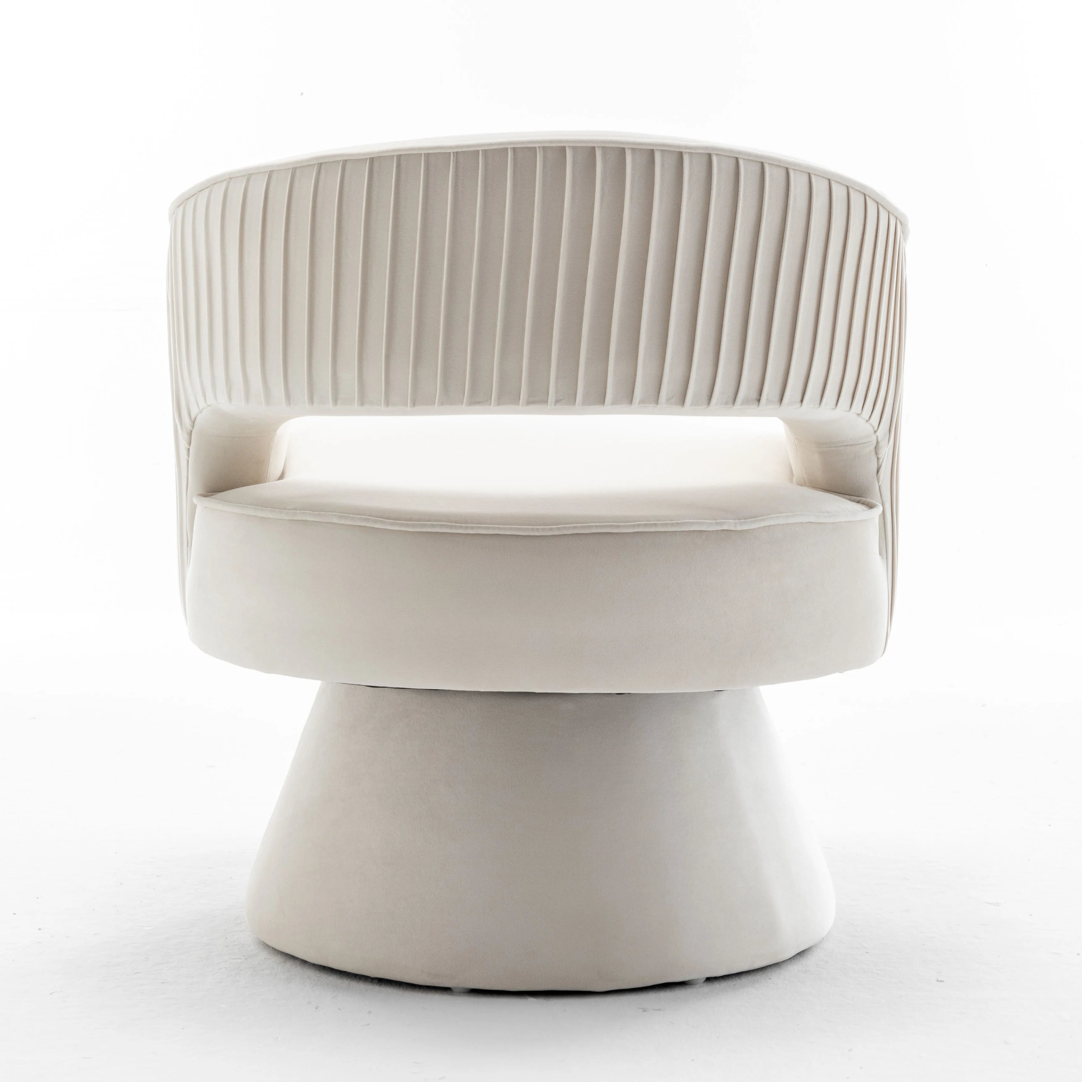 Velvet Swivel Arm Chair