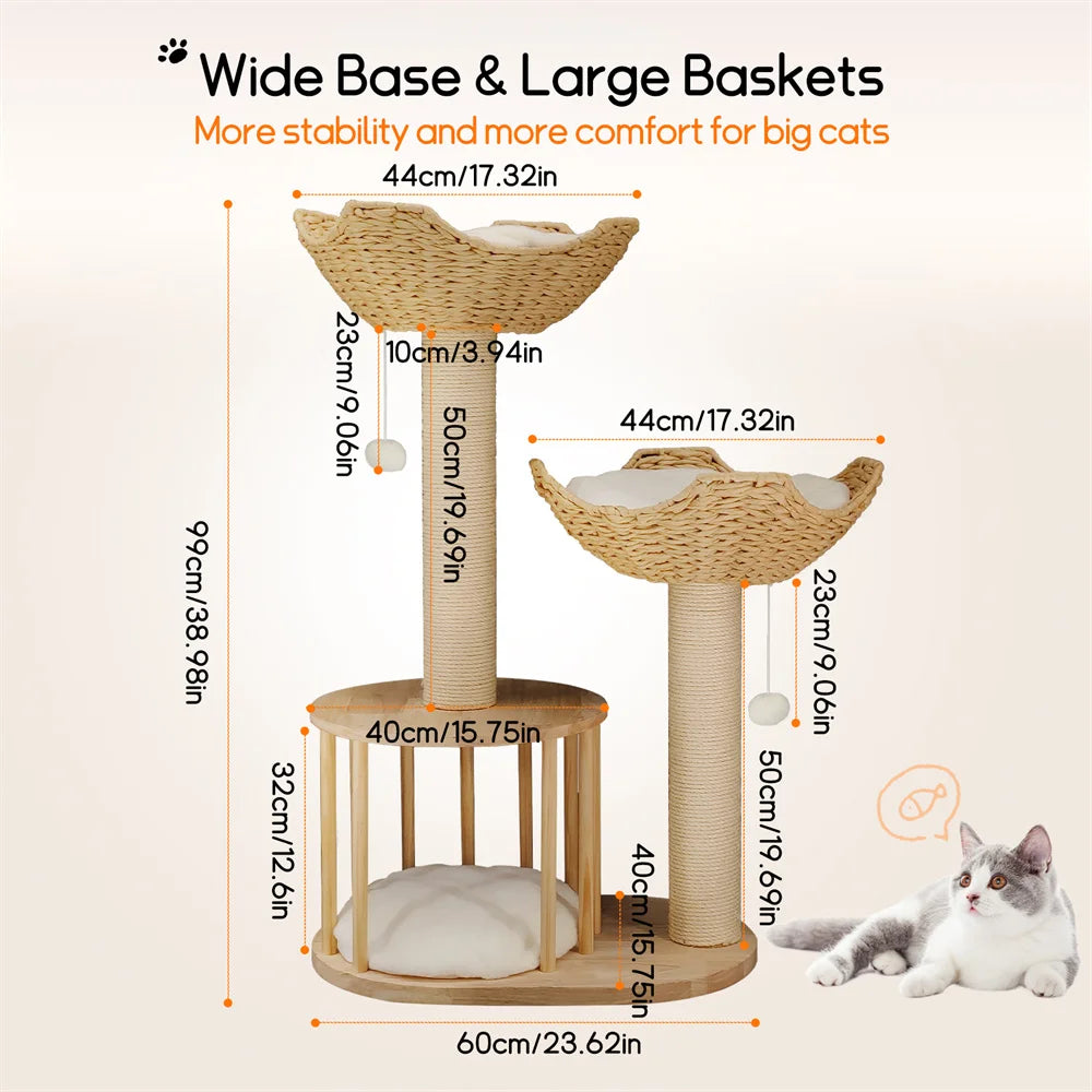 3-Tier Cat Tree Padded Perches