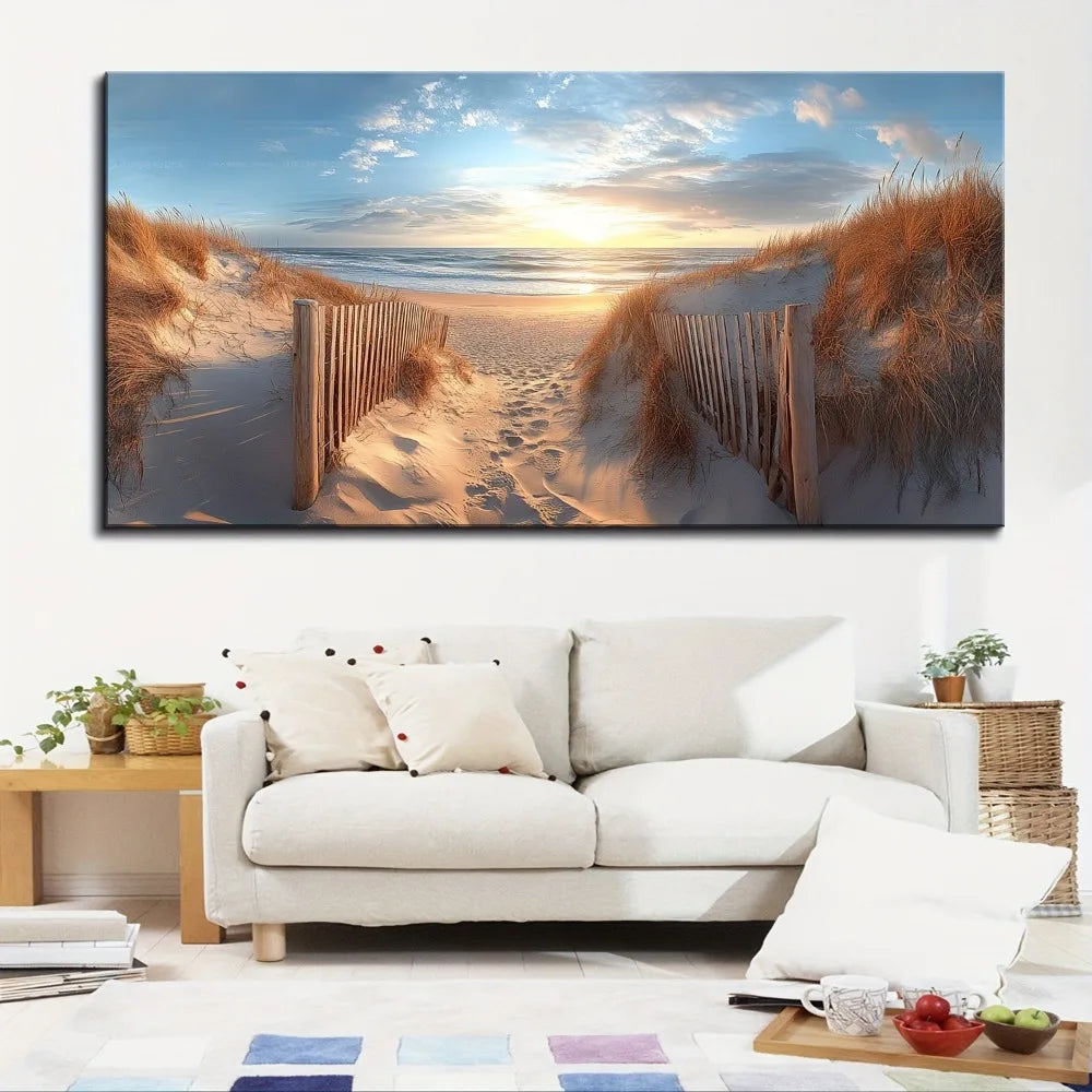 Beach/Grass landscape painting