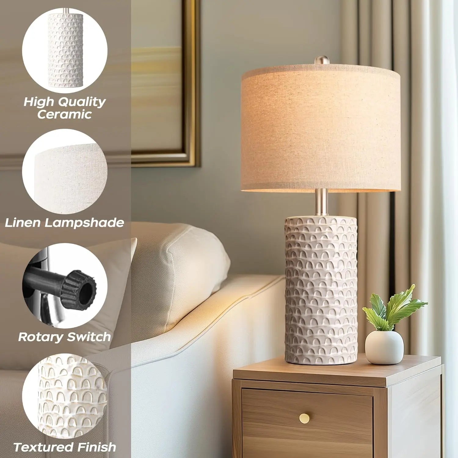 Ceramic Table Lamp Set of 2