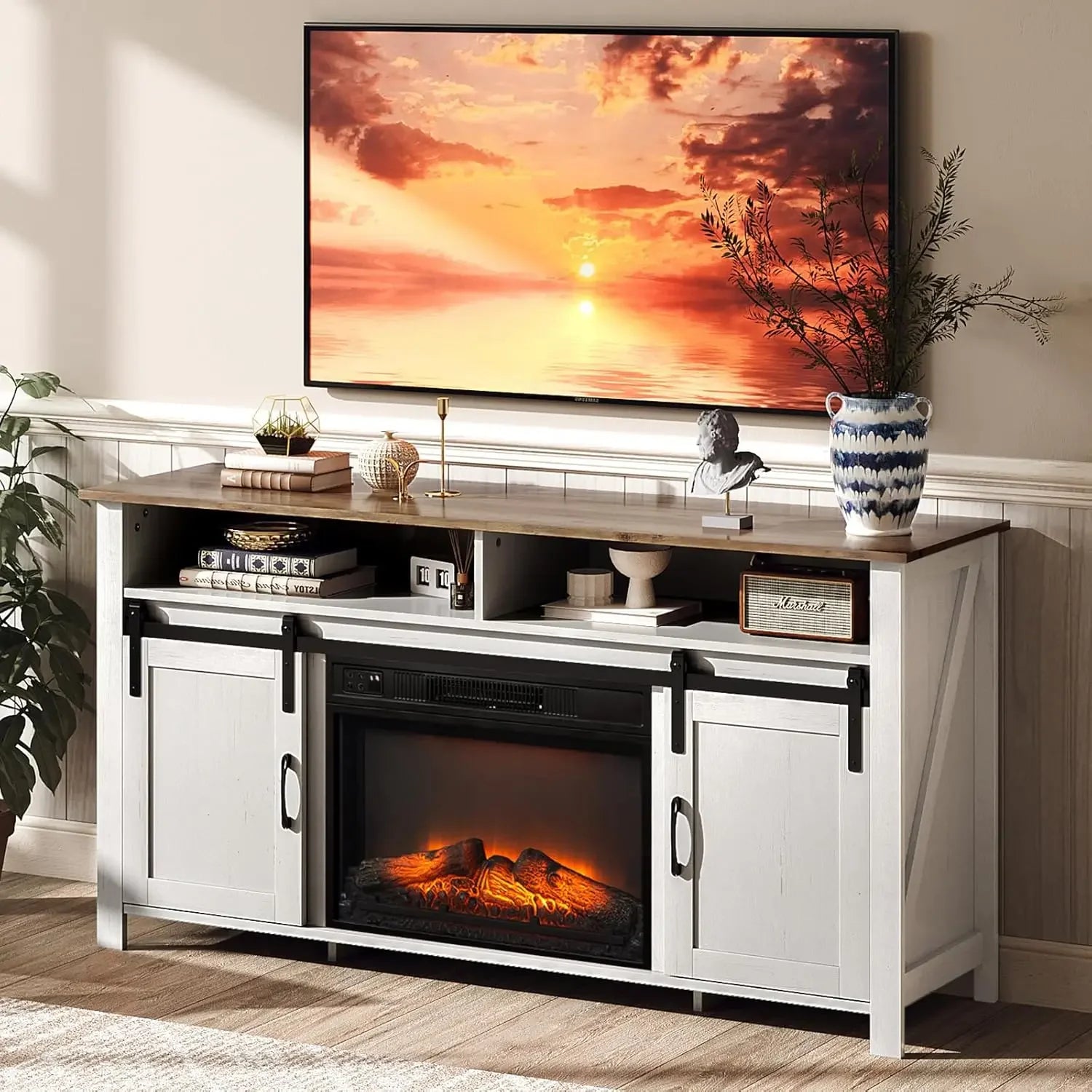 Entertainment Center w/Fireplace