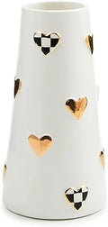 Short Black +White Ceramic Vase,