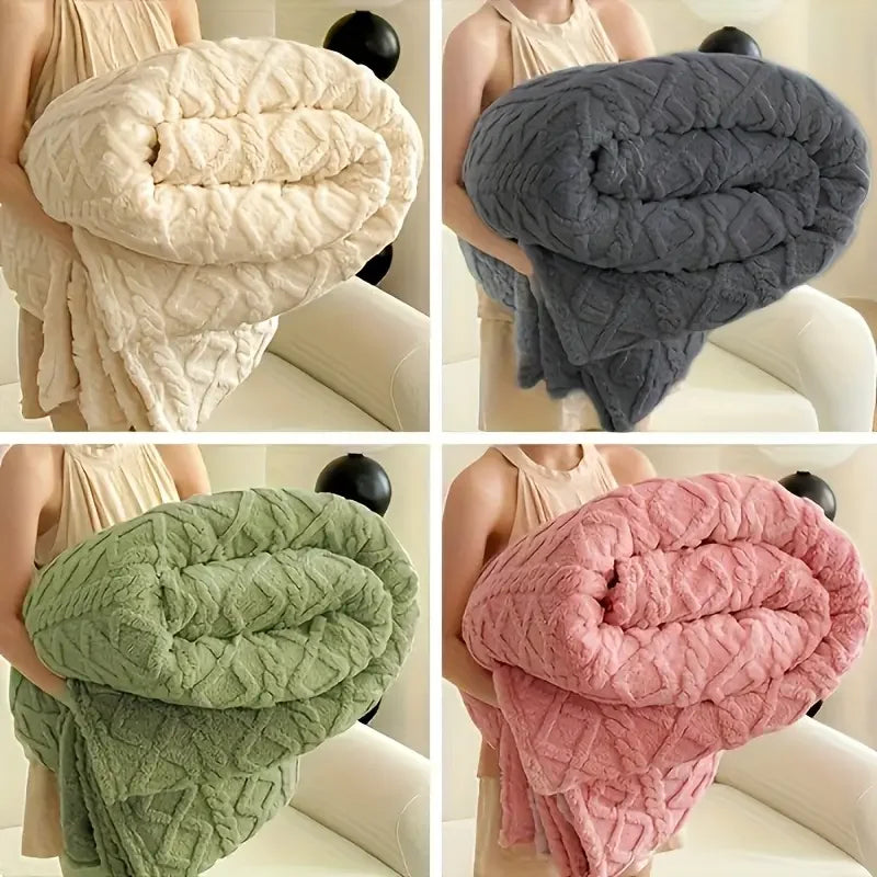 Soft 3D Plush Fleece Blanket