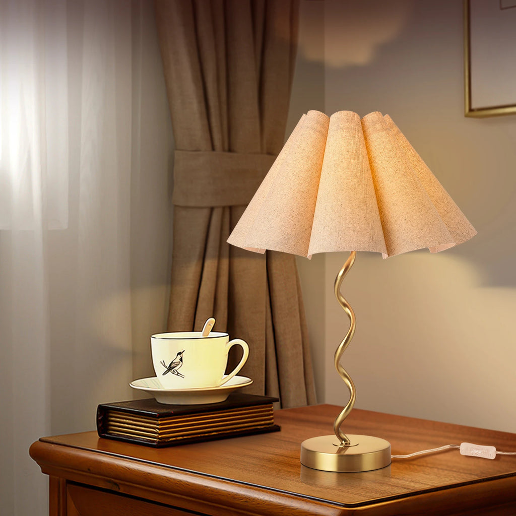 Scalloped Wavy Lamp for Bedside