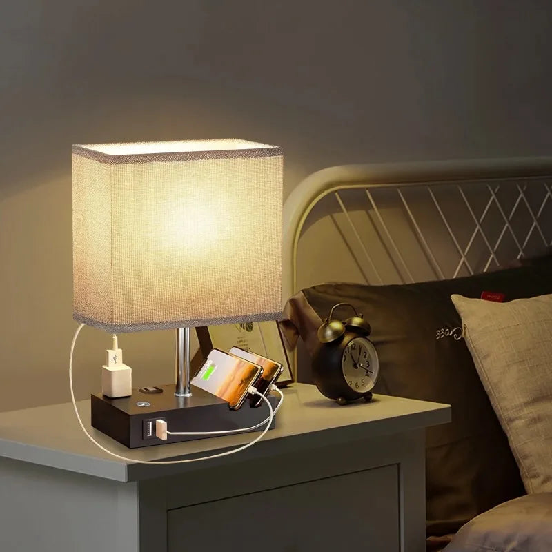 Lamp with USB Charging Ports