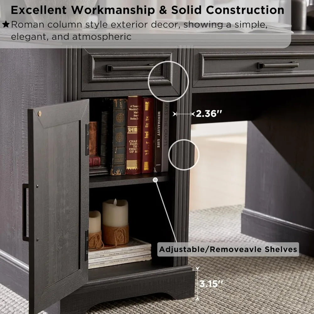 76-Inch Height Computer Desk