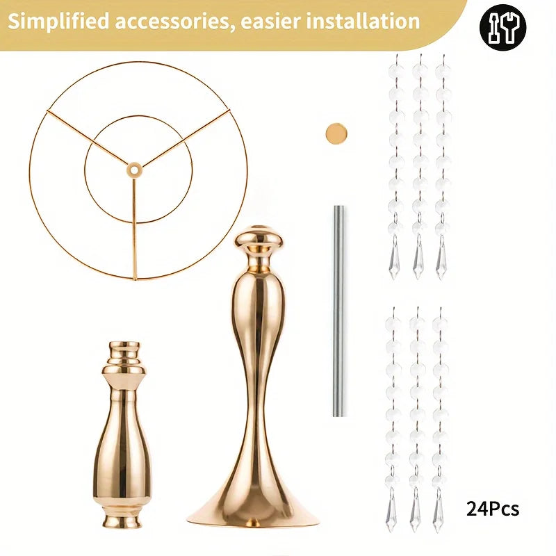 21.3 Inch High Crystal Flower Stand