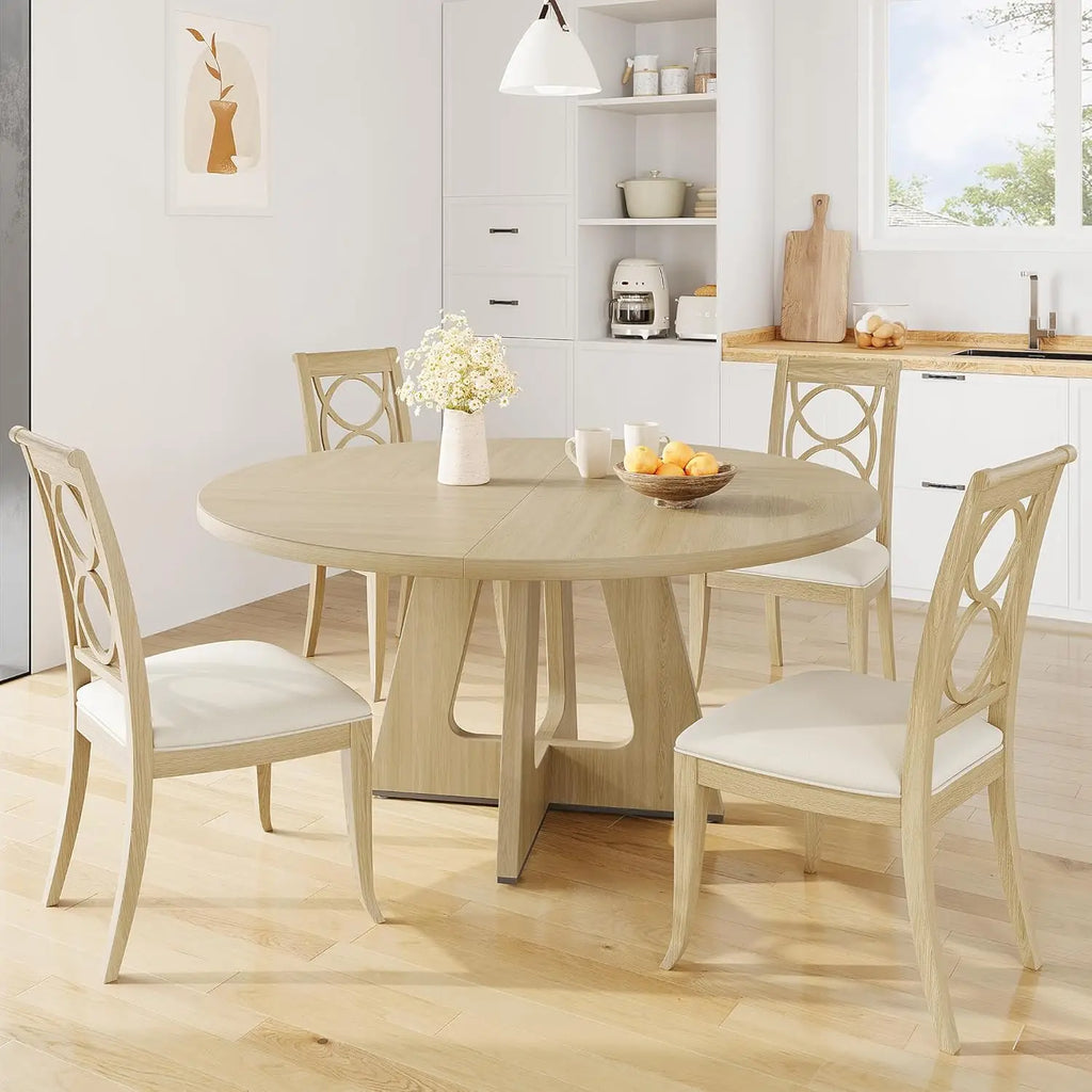 Round Dining Table Set for 4-6,