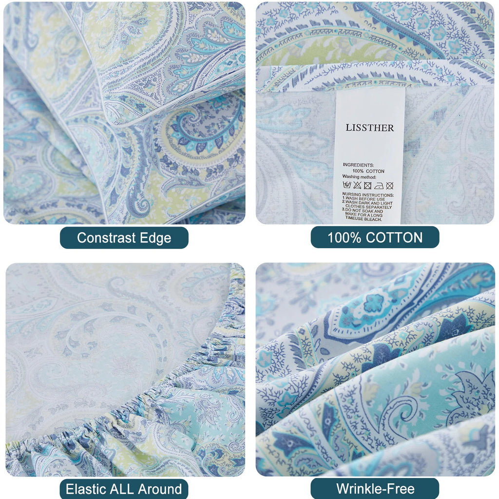 4pc Egyptian Cotton Fitted Sheet Set