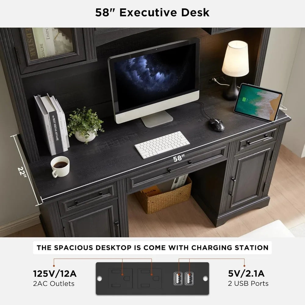 76-Inch Height Computer Desk