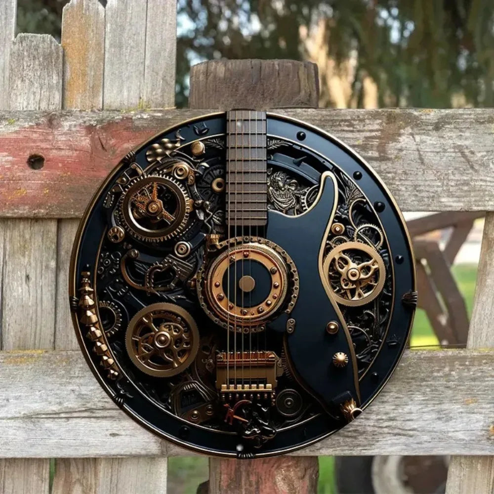 Steampunk Guitar Wall Art