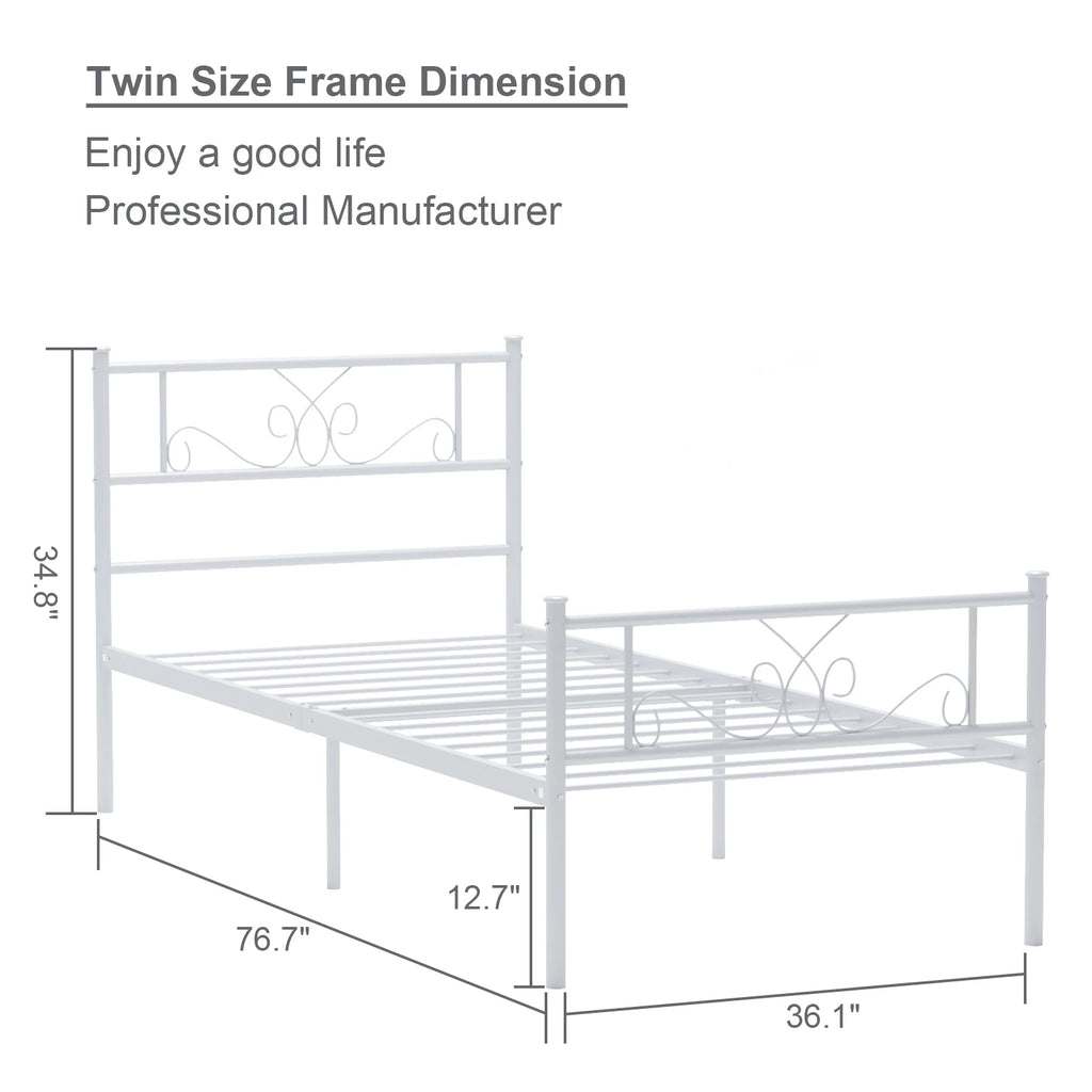 Metal Bed No Box Spring Needed