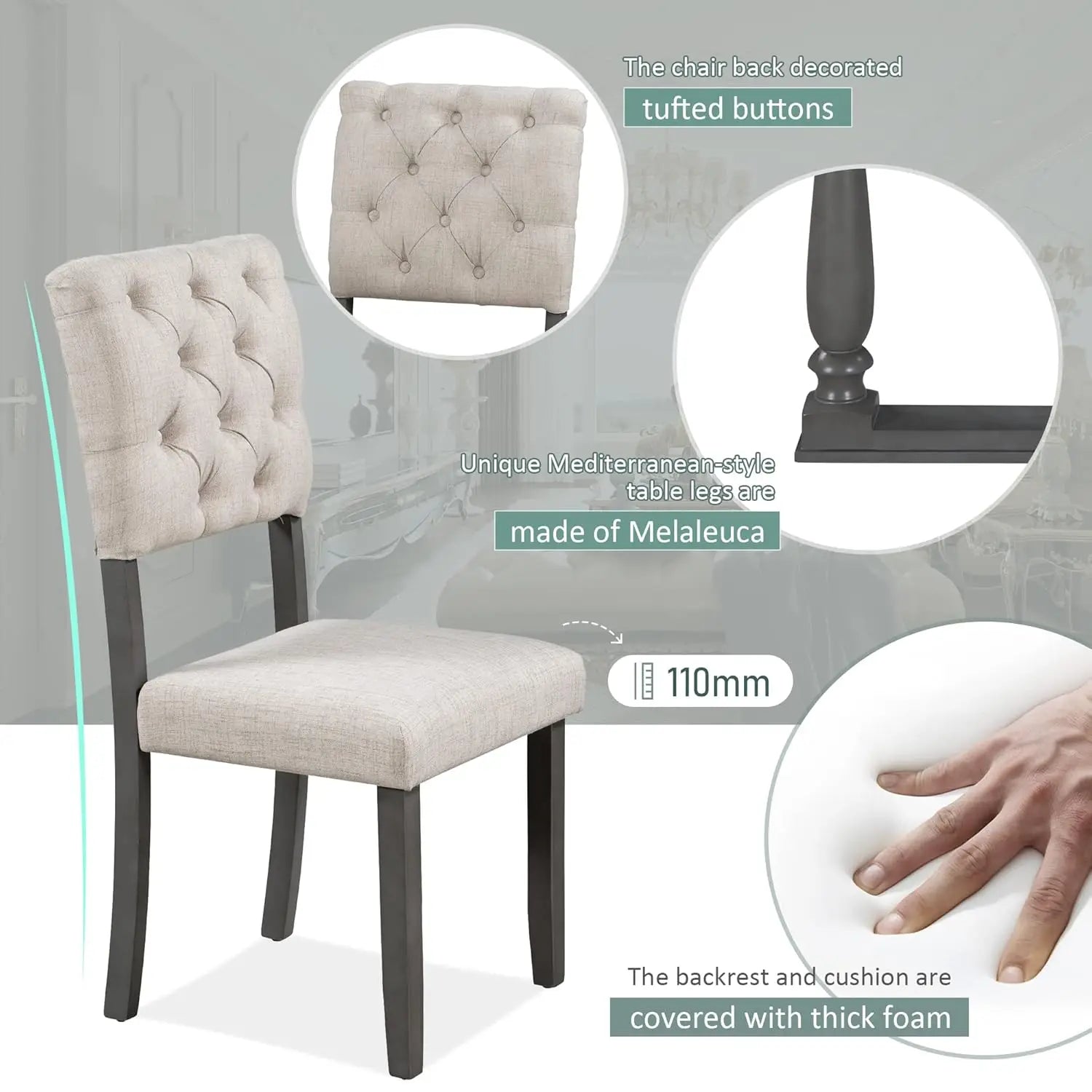 Dining Table w/Bench and 4 Chairs