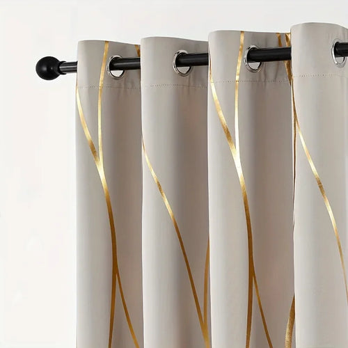 2Pc Blackout Insulated Curtains