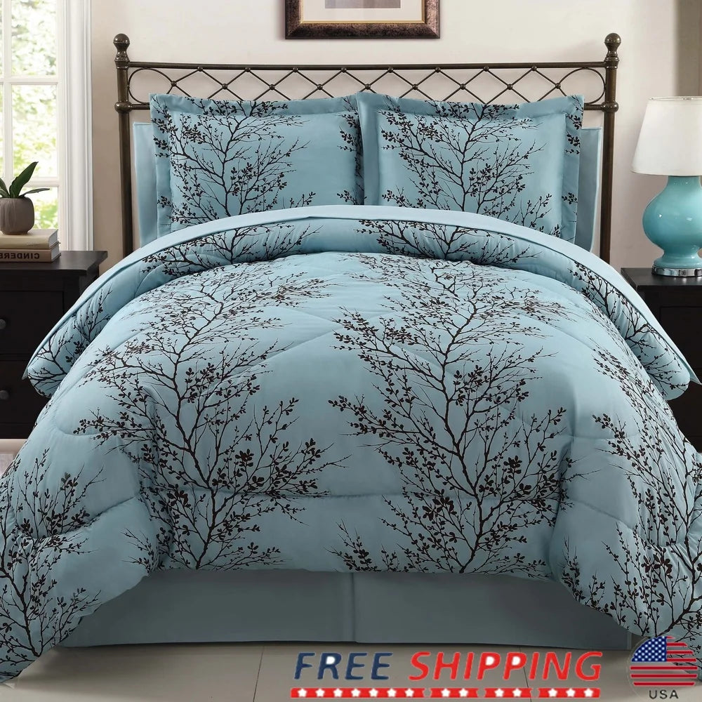 8-Pc Reversible Comforter Set