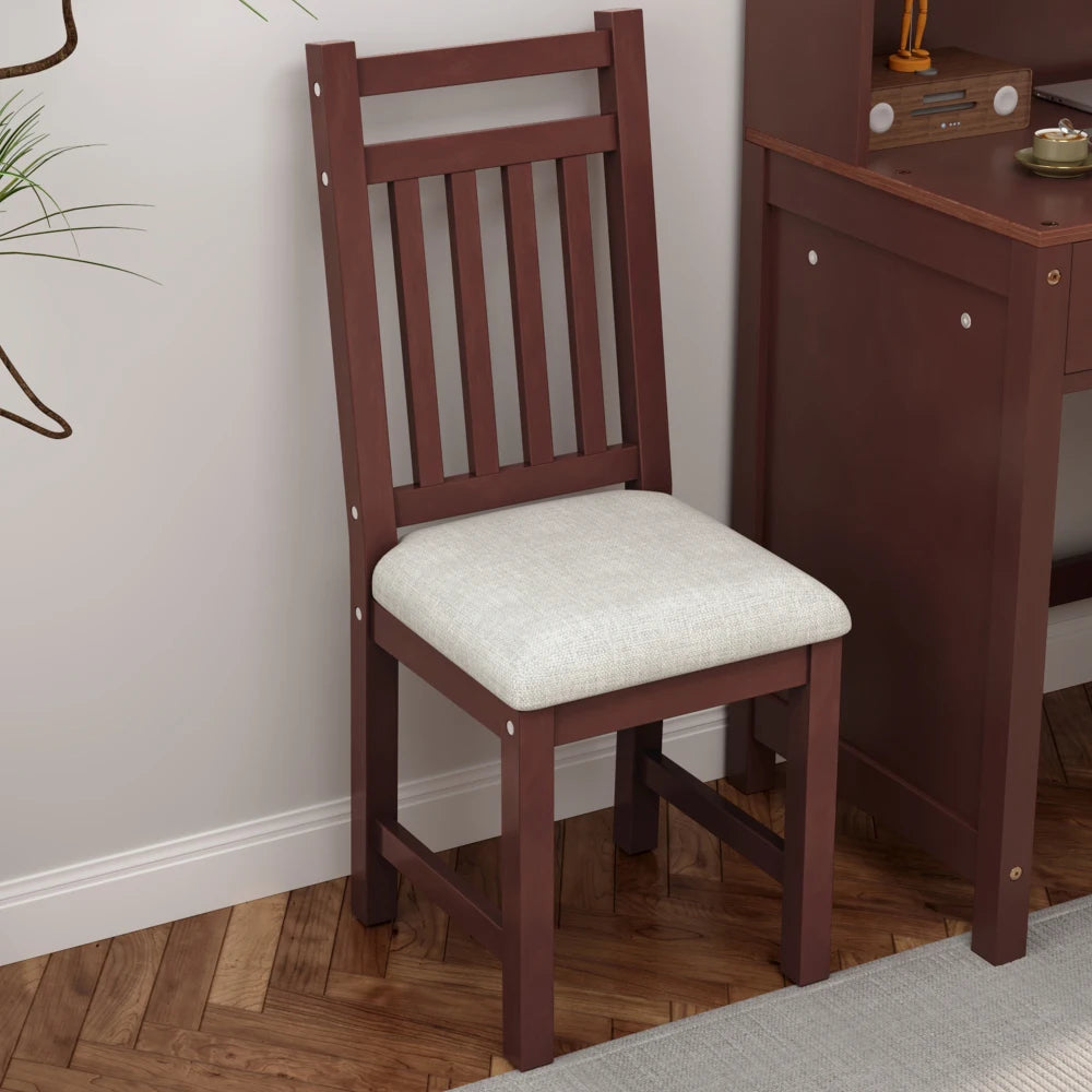Executive Desk and Upholstered Chair