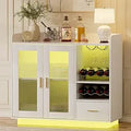 Wine Bar Cabinet with LED Light