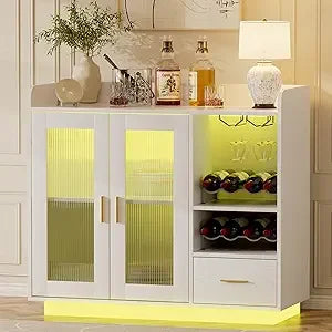 Wine Bar Cabinet with LED Light