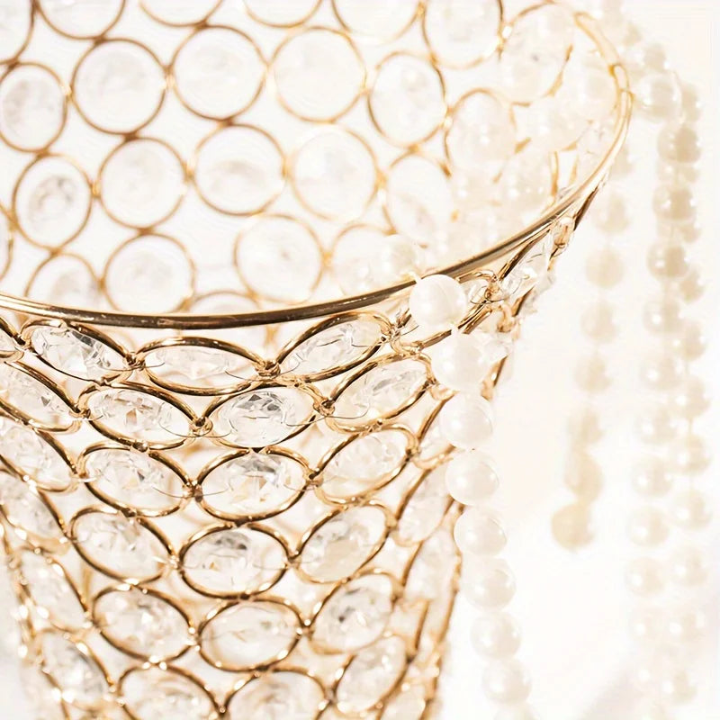 2 Crystal Vases, 20 Inches High