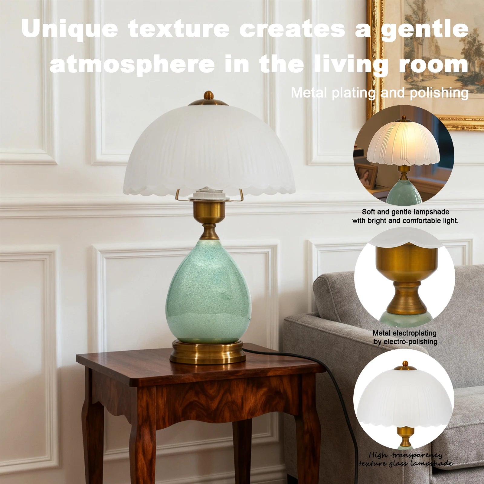 16" Vintage Ceramic Table Lamp