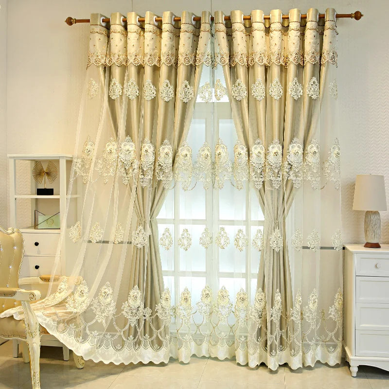 Curtains w/3D Embroidered Detailing