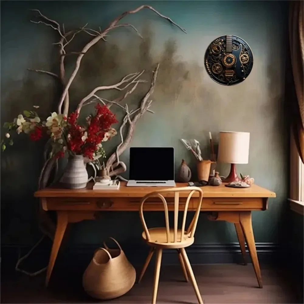 Steampunk Guitar Wall Art