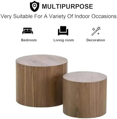 Wooden Coffee Table Set of 2,