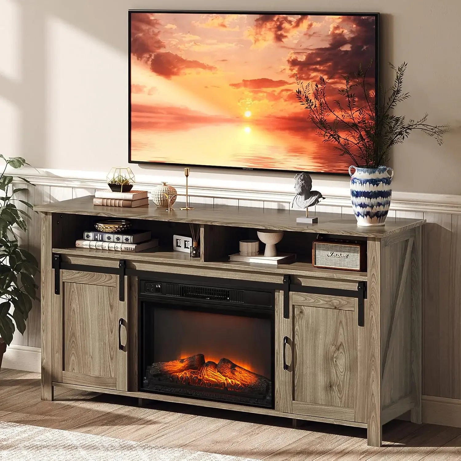 Entertainment Center w/Fireplace