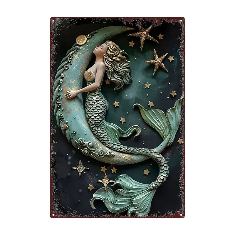 Watercolor Bird Retro Iron Painting