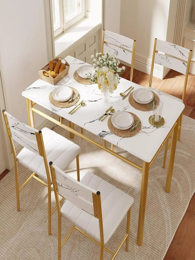 Wood Table w/Upholstered Chairs