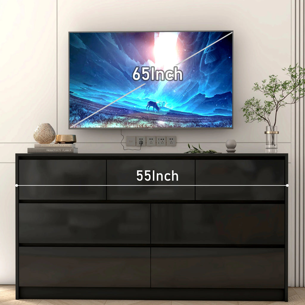 High Gloss Wood Chest of Drawer