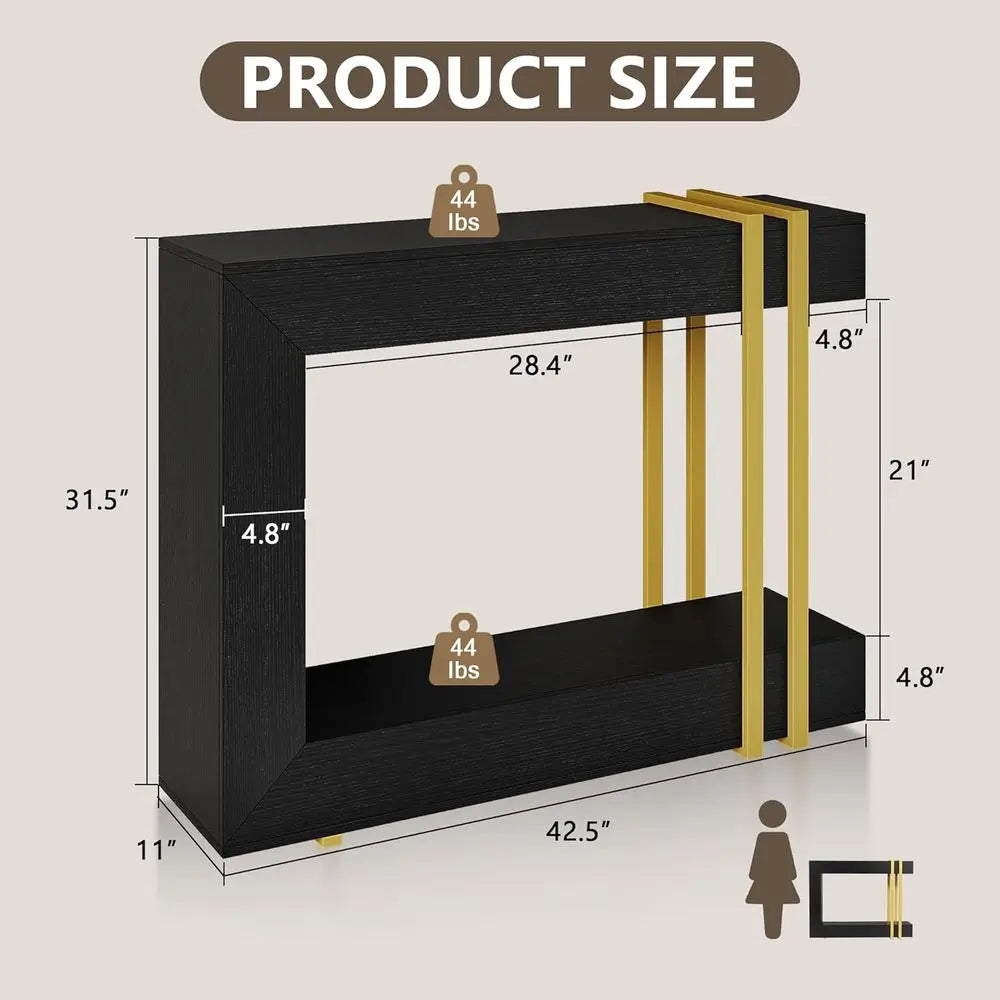 Narrow 2-Tier Entry Table w/Storage