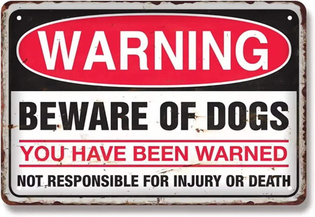Warning Beware of Dog Sign