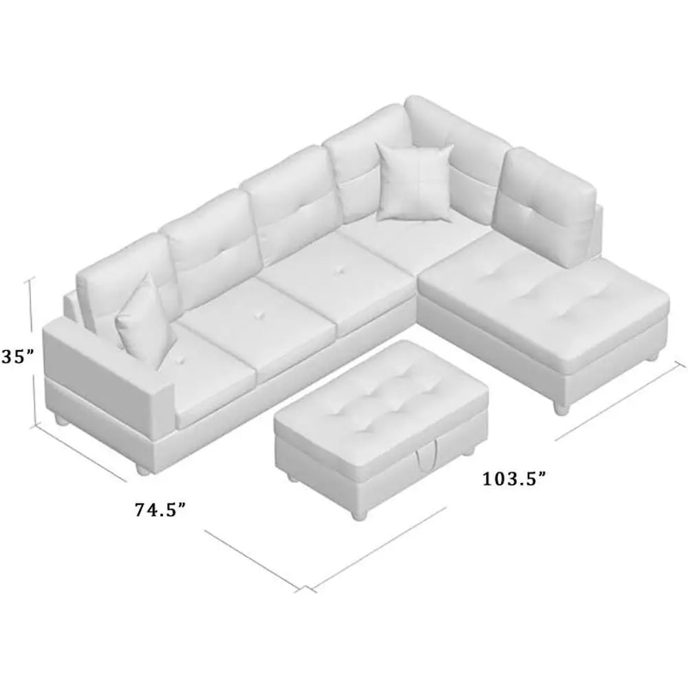 Living Room Set: 3-Pc Sofa,
