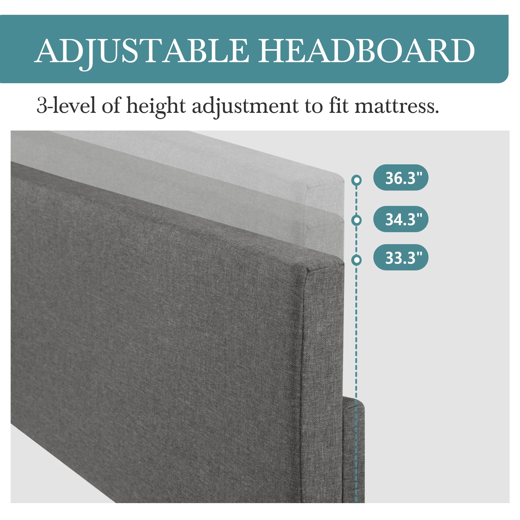 Upholstered Bed Frame with Headboard