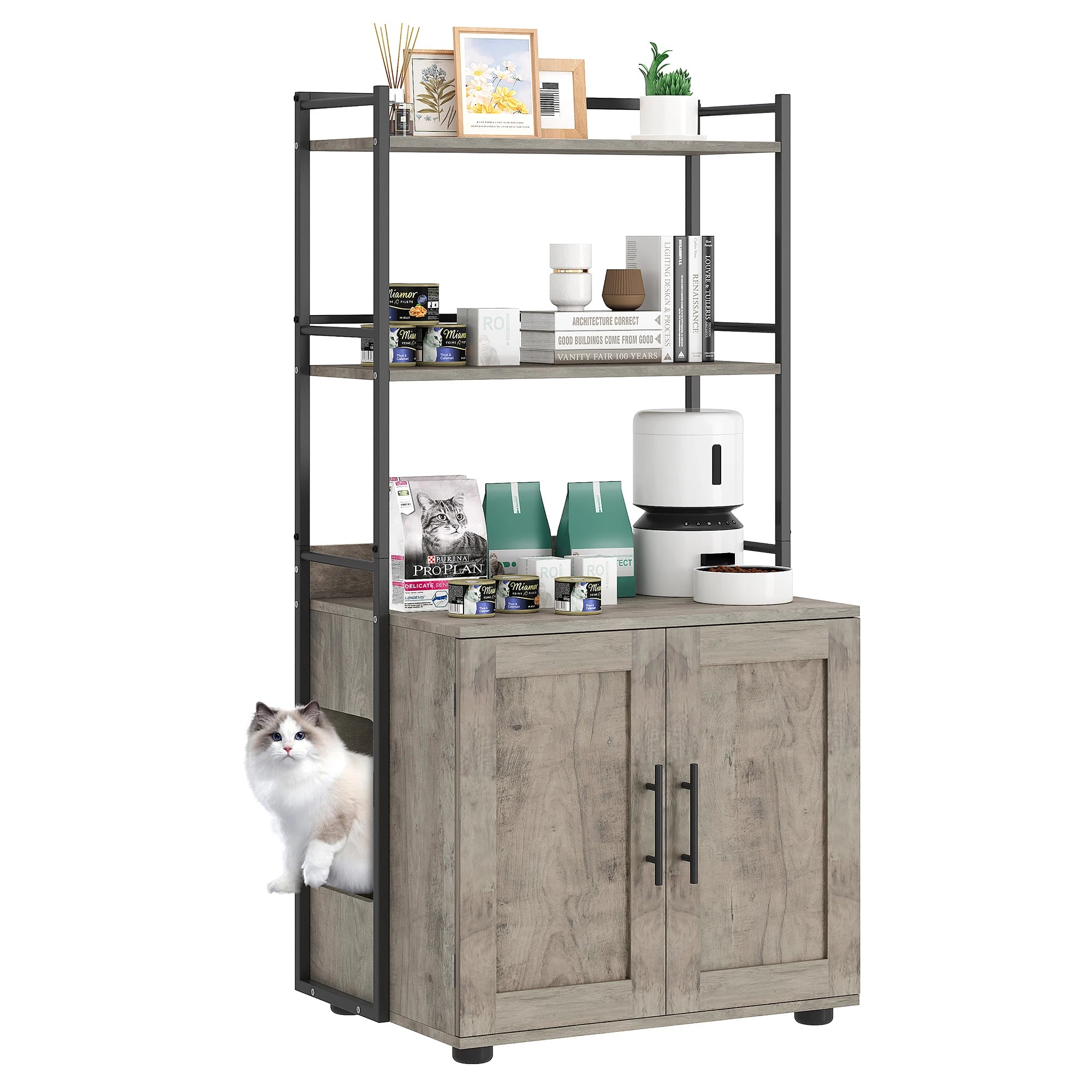Hidden Cat Litter Box Enclosure